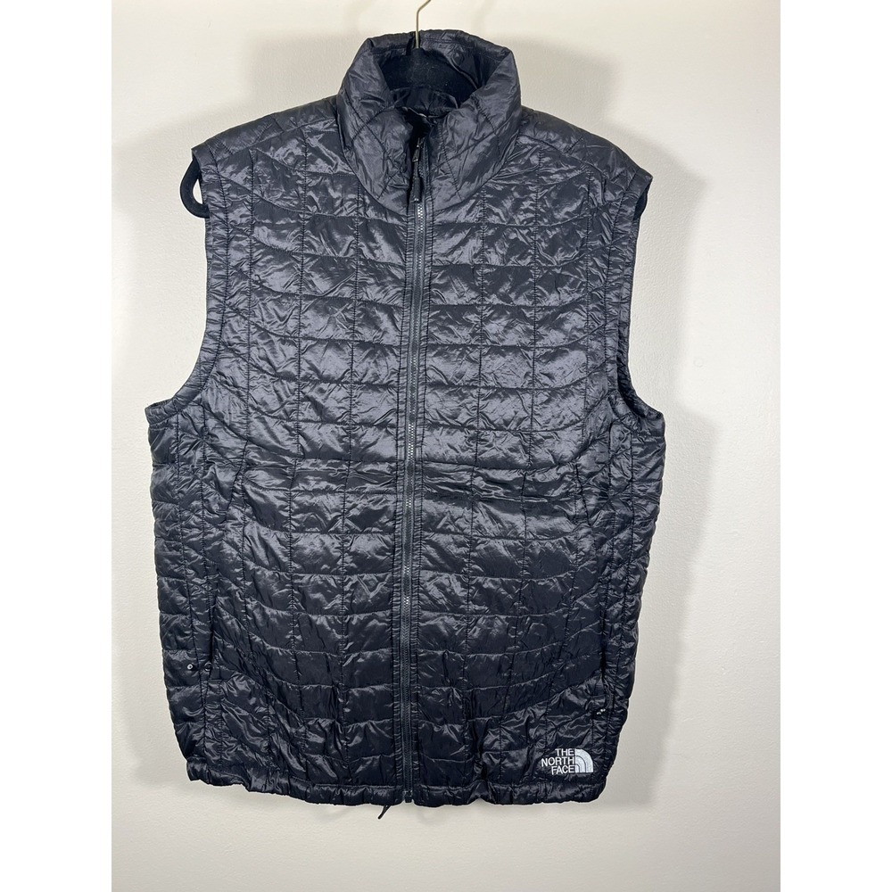 The North Face Thermoball Eco Insulated Vest Mens M Black Puffer Jacket READ (T)